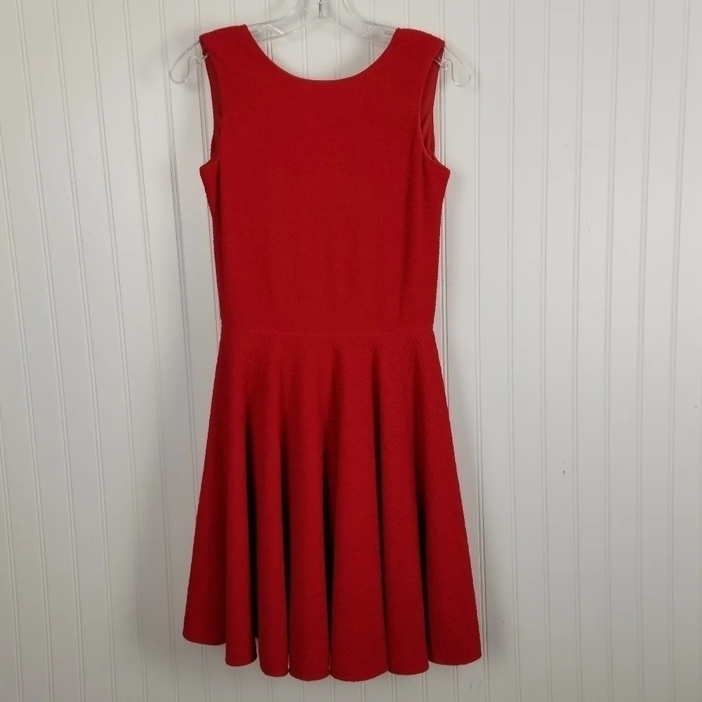 David Charles NWT Girls Sz 14 Yrs Full Skirt Sleeveless Textured Dress Bow Red